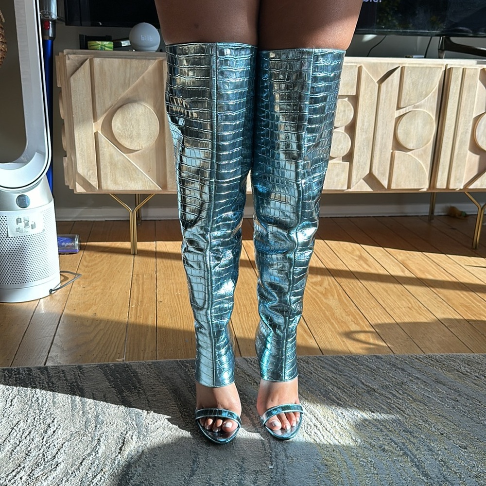 Jennifer Le Open Toe Boots